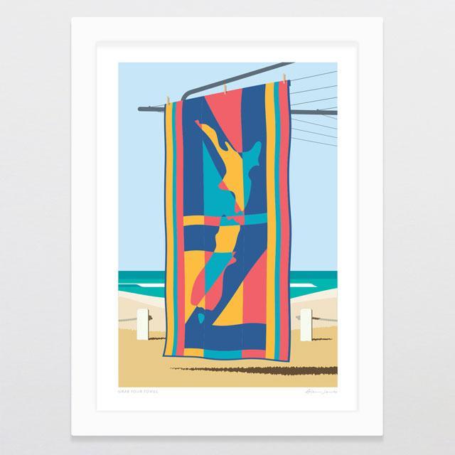 Grab Your Towel Art Print-Glenn Jones Art