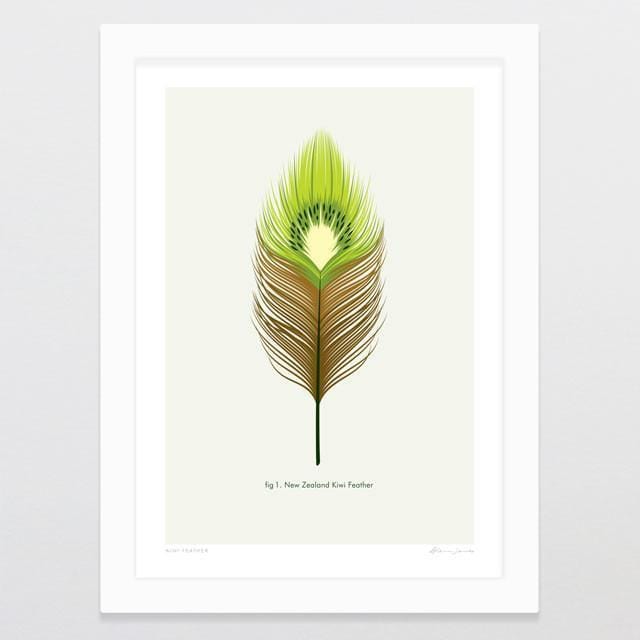 Kiwi Feather Art Print-Glenn Jones Art