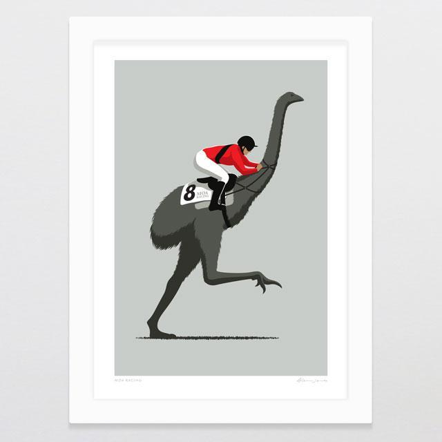 Moa Racing Art Print-Glenn Jones Art