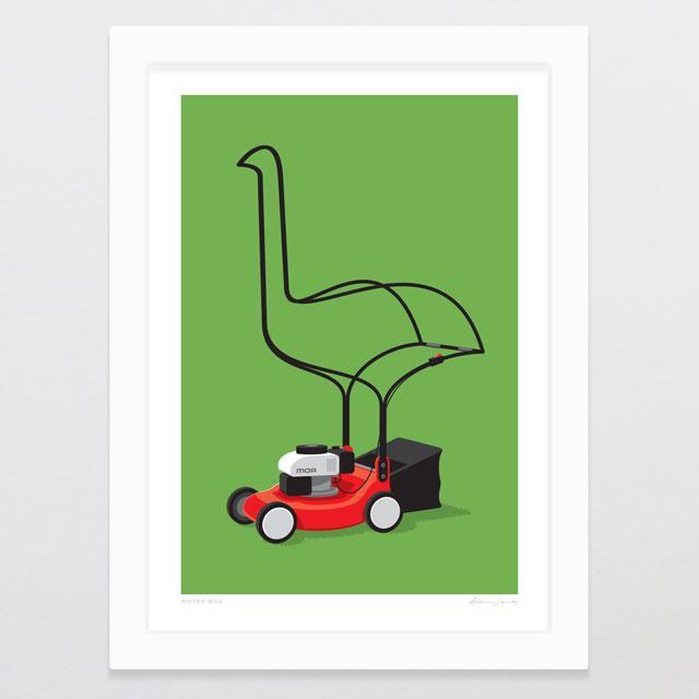 Motor Moa Art Print-Glenn Jones Art