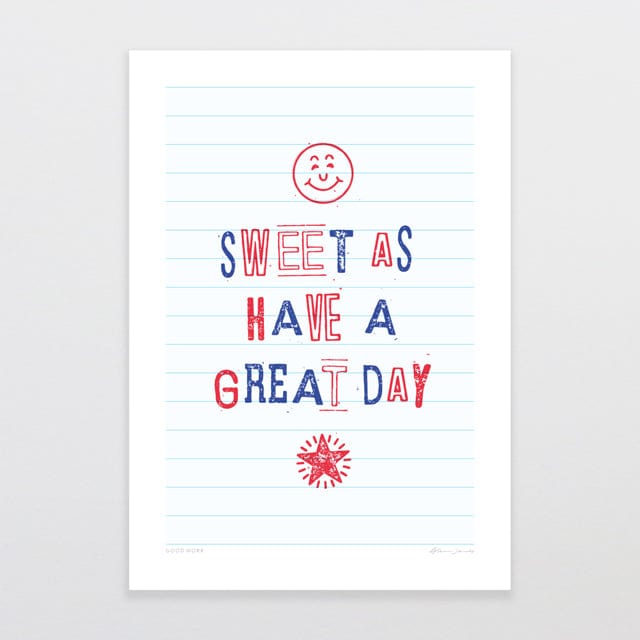 Glenn Jones Art Good Work Art Print Art Print A4 / Unframed