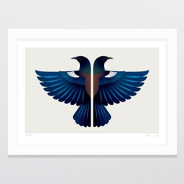 Glenn Jones Art Two Tui Art Print Art Print A4 / White