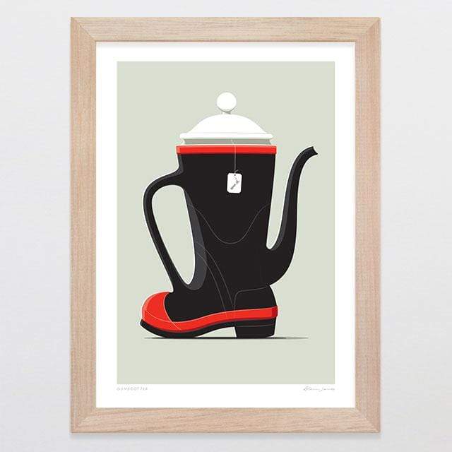 Glenn Jones Art Gumboot Tea Art Print Art Print