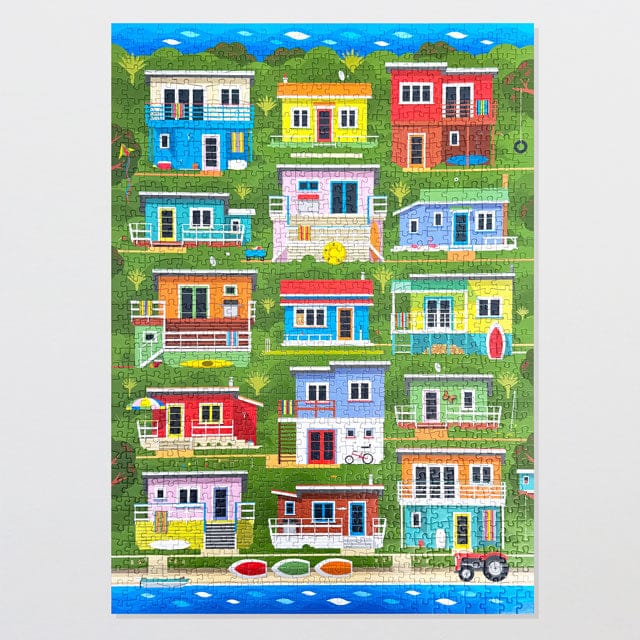 100% NZ Kiwi Cribs & Baches Jigsaw Puzzle jigsaw Puzzle