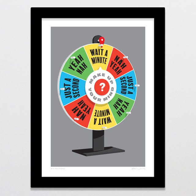 Glenn Jones Art Big Decisions Art Print Art Print A4 / Black