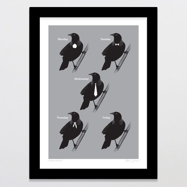 Glenn Jones Art Casual Fridays Art Print Art Print A4 / Black