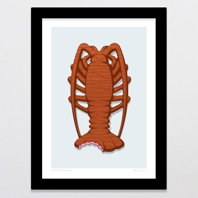 Glenn Jones Art Chocolate Crayfish Art Print Art Print A4 / Black