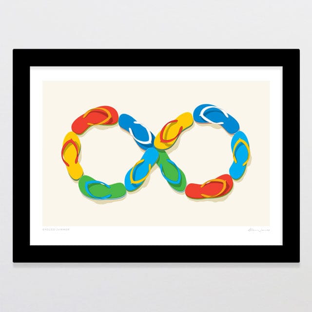 Glenn Jones Art Endless Summer Art Print Art Print A4 / Black