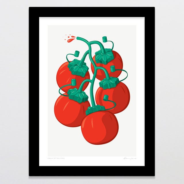 Glenn Jones Art Fresh Off The Vine Art Print Art Print A4 / Black