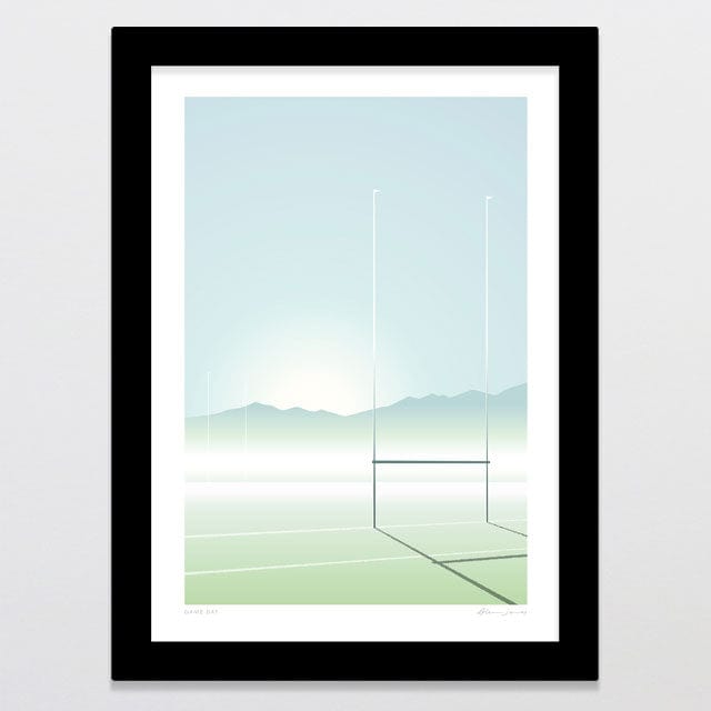 Glenn Jones Art Game Day Art Print Art Print A4 / Black