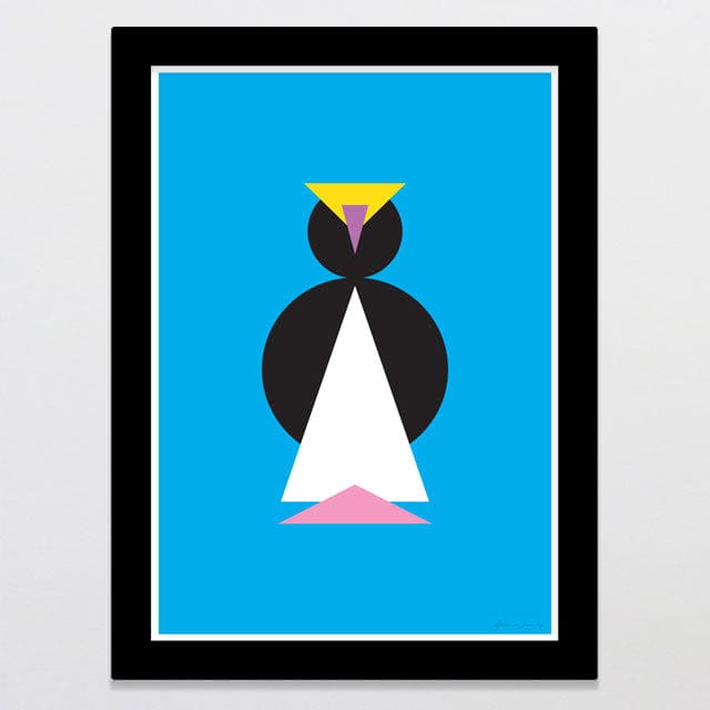 Glenn Jones Art Geometric Hoiho Art Print A4 / Black