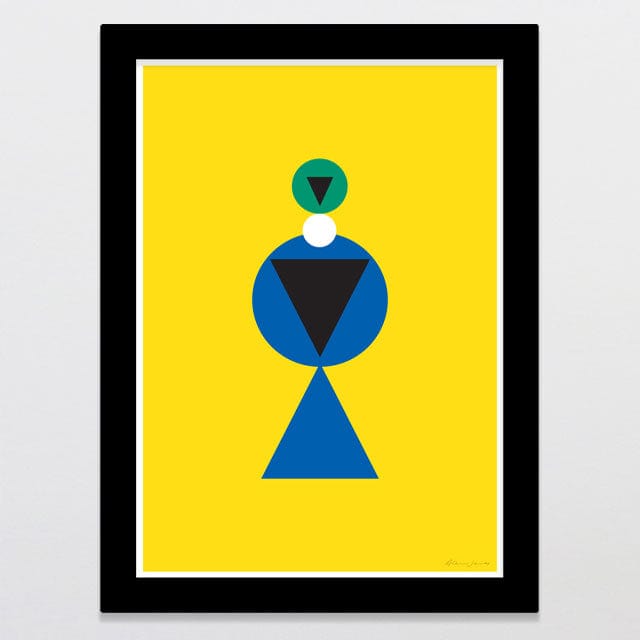 Glenn Jones Art Geometric Tui Art Print A4 / Black