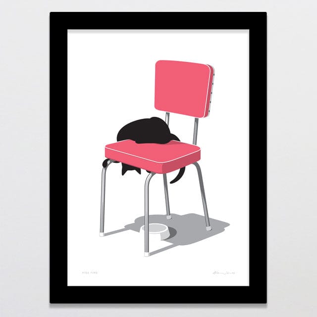 Glenn Jones Art Hide Time Art Print Art Print A4 / Black