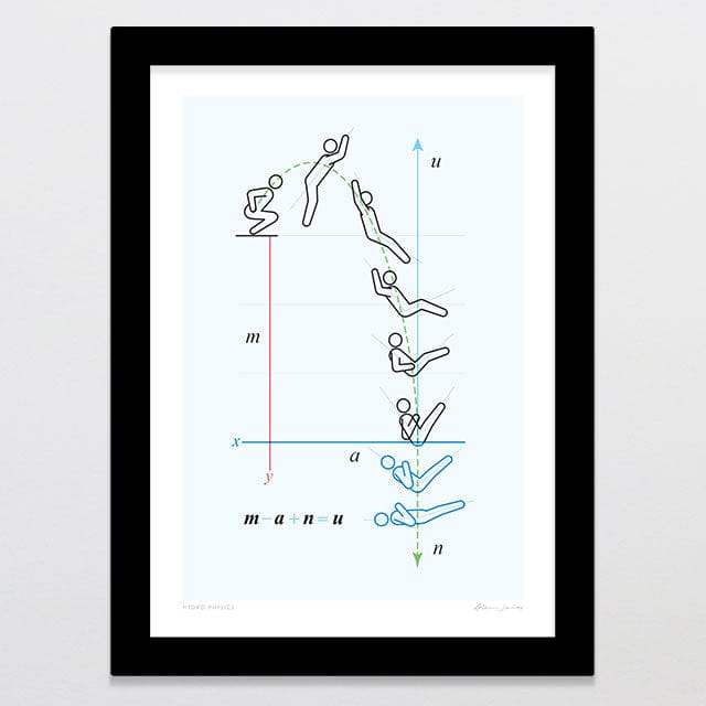 Glenn Jones Art Hydro Physics Art Print Art Print A4 / Black