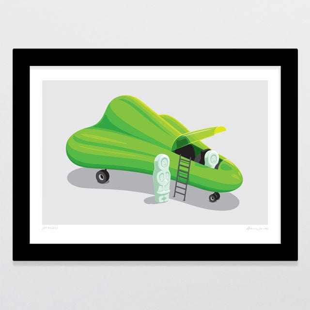 Glenn Jones Art Jet Pilots Art Print Art Print A4 / Black