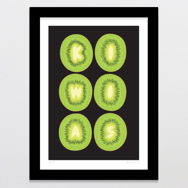 Glenn Jones Art Kiwi As Art Print Art Print A4 / Black