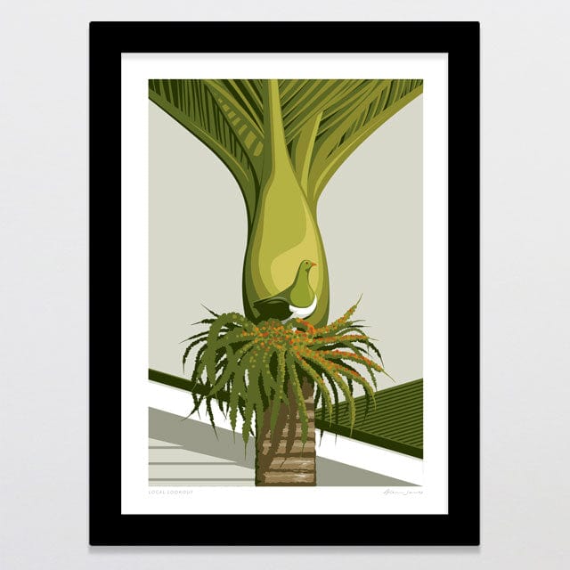 Glenn Jones Art Local Lookout Art Print Art Print A4 / Black