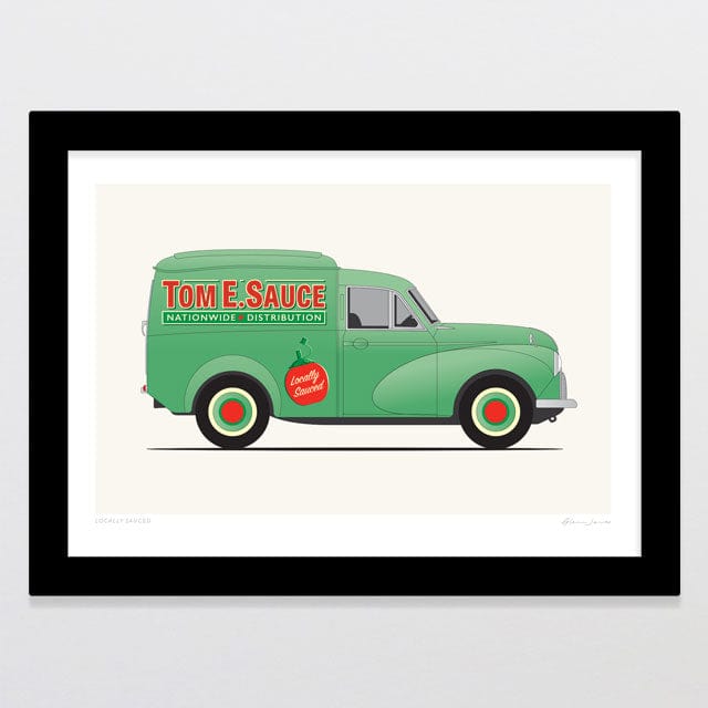 Glenn Jones Art Locally Sauced Art Print Art Print A4 / Black