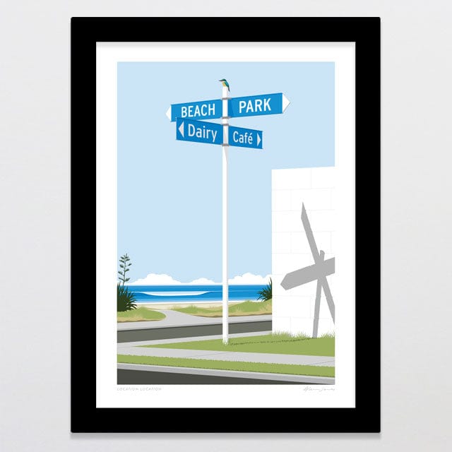 Glenn Jones Art Location Location Art Print Art Print A4 / Black