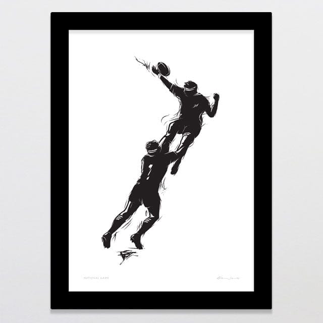 Glenn Jones Art National Game Art Print Art Print A4 / Black