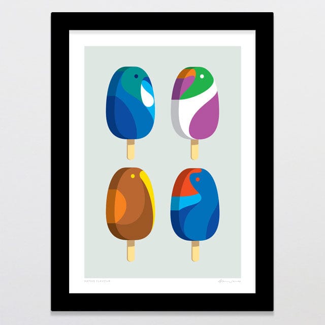 Glenn Jones Art Native Flavour Art Print Art Print A4 / Black