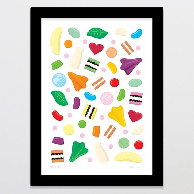 Glenn Jones Art Pick & Mix Art Print Art Print A4 / Black