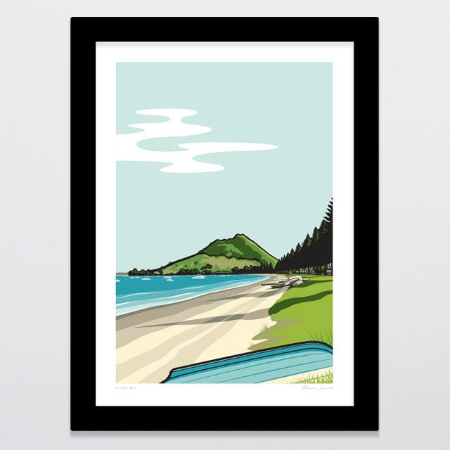 Glenn Jones Art Pilot Bay Art Print Art Print A4 / Black