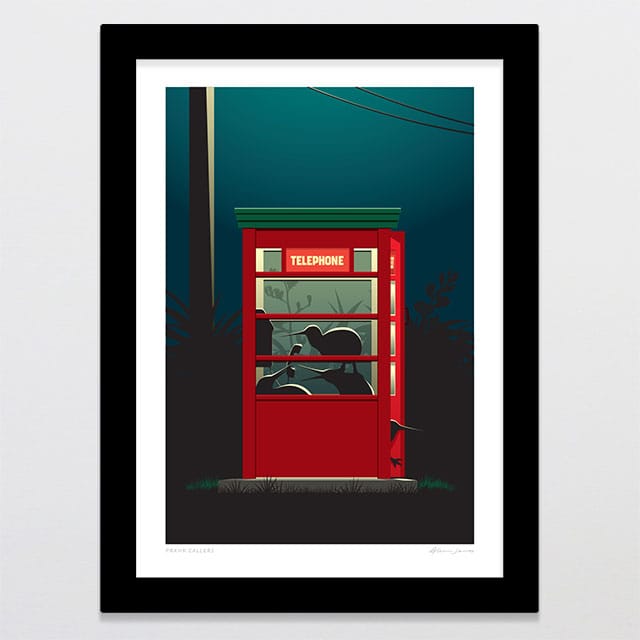 Glenn Jones Art Prank Callers Art Print Art Print A4 / Black