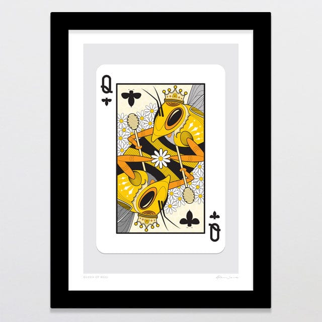 Glenn Jones Art Queen Of Bees Art Print Art Print A4 / Black