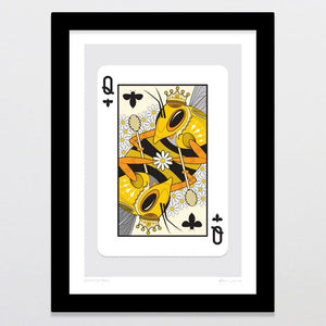 Glenn Jones Art Queen Of Bees Art Print Art Print A4 / Black