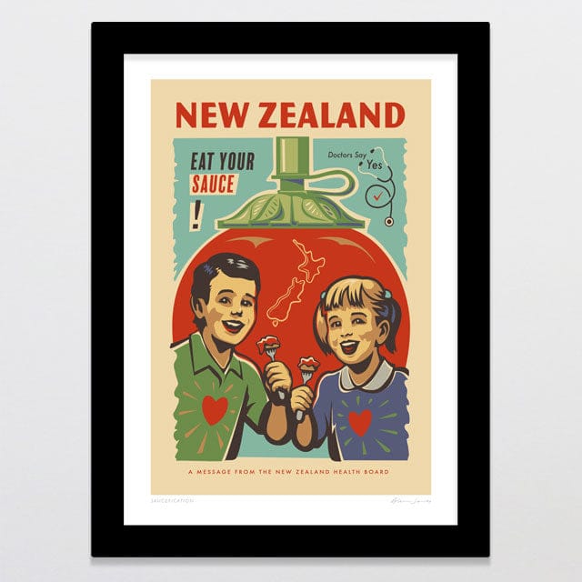 Glenn Jones Art Saucefication Art Print Art Print A4 / Black