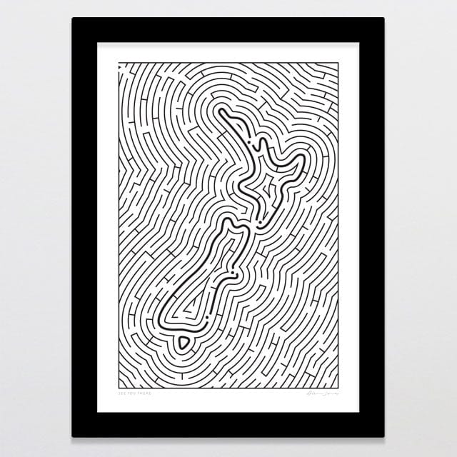 Glenn Jones Art See You There Art Print Art Print A4 / Black