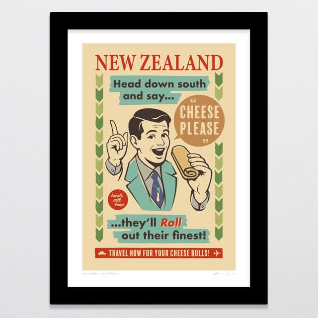 Glenn Jones Art Southern Hospitality Art Print Art Print A4 / Black