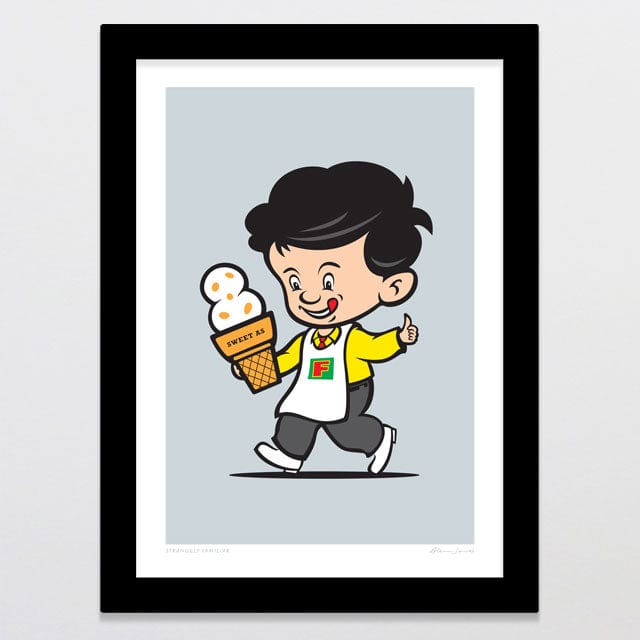 Glenn Jones Art Strangely Familiar Art Print Art Print A4 / Black