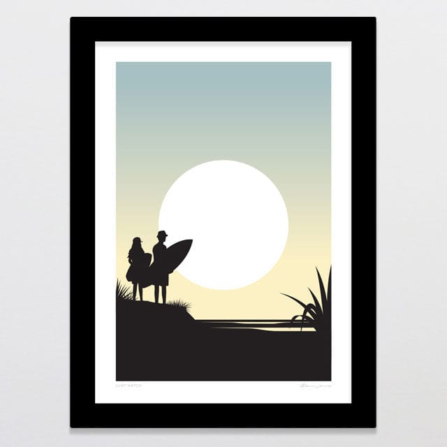Glenn Jones Art Surf Watch Art Print Art Print A4 / Black