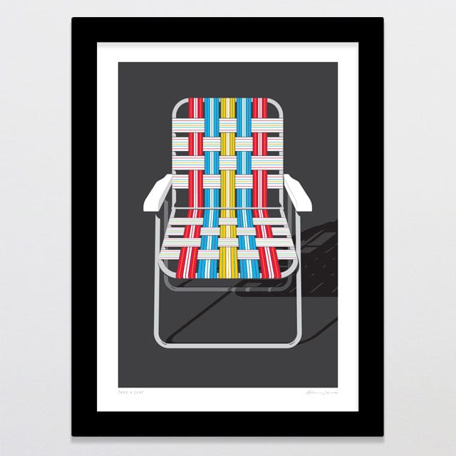 Glenn Jones Art Take A Seat Art Print Art Print A4 / Black