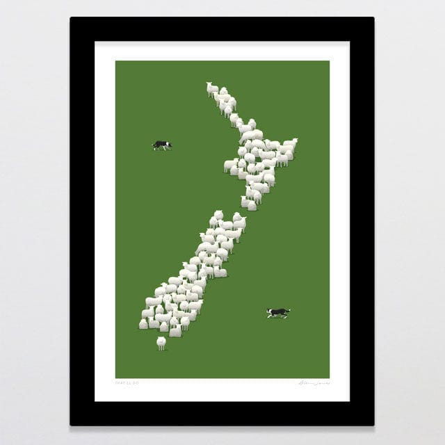 Glenn Jones Art That'll Do Art Print Art Print A4 / Black