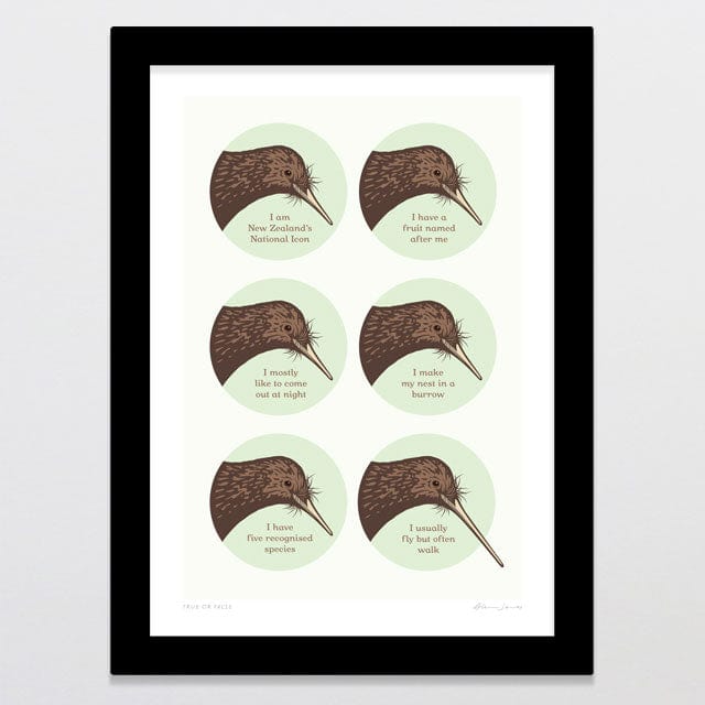 Glenn Jones Art True Or False Art Print Art Print A4 / Black