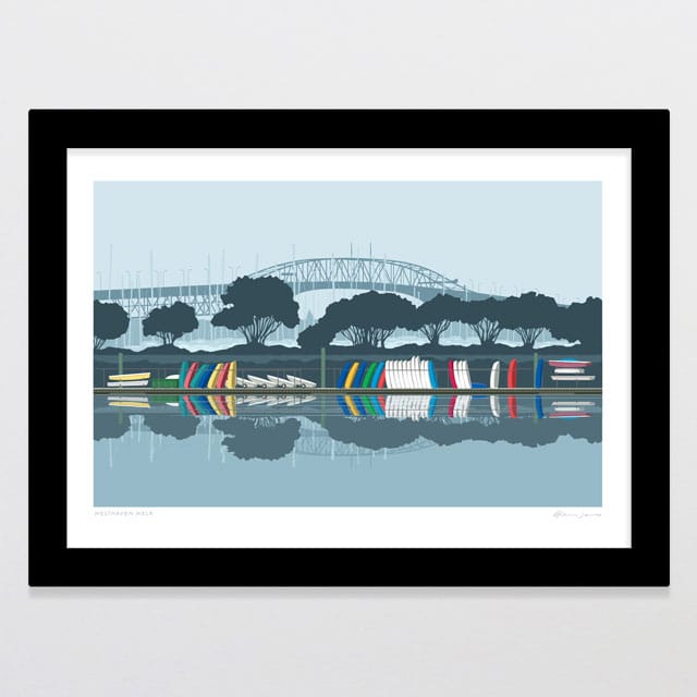 Glenn Jones Art Westhaven Walk Art Print A4 / Black