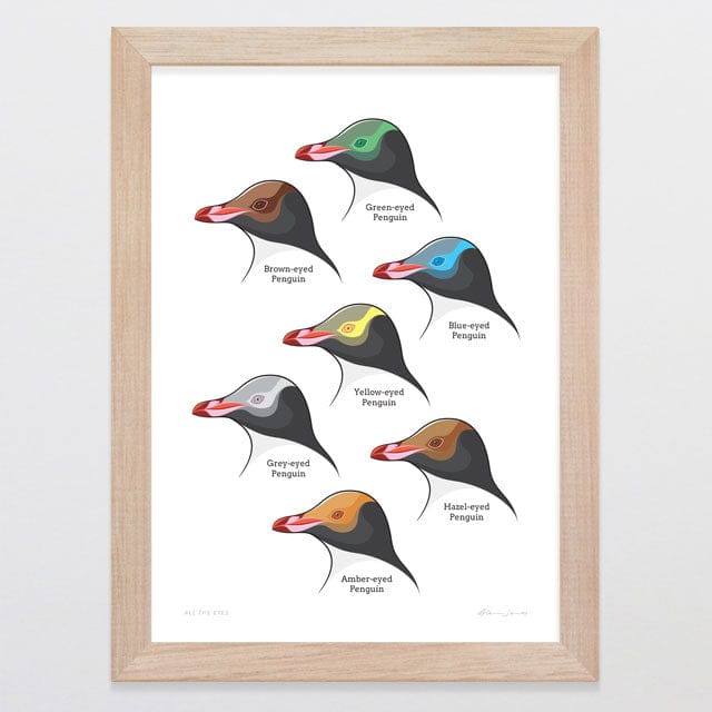 Glenn Jones Art All The Eyes Art Print Art Print A4 / Oak