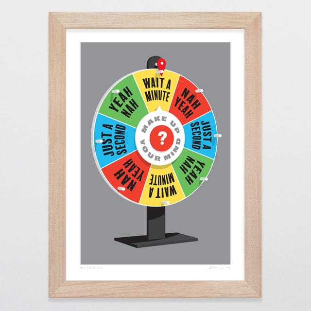 Glenn Jones Art Big Decisions Art Print Art Print A4 / Oak