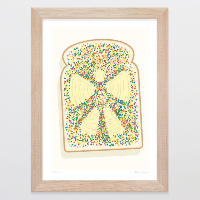 Glenn Jones Art Fairy Fun Art Print Art Print A4 / Oak