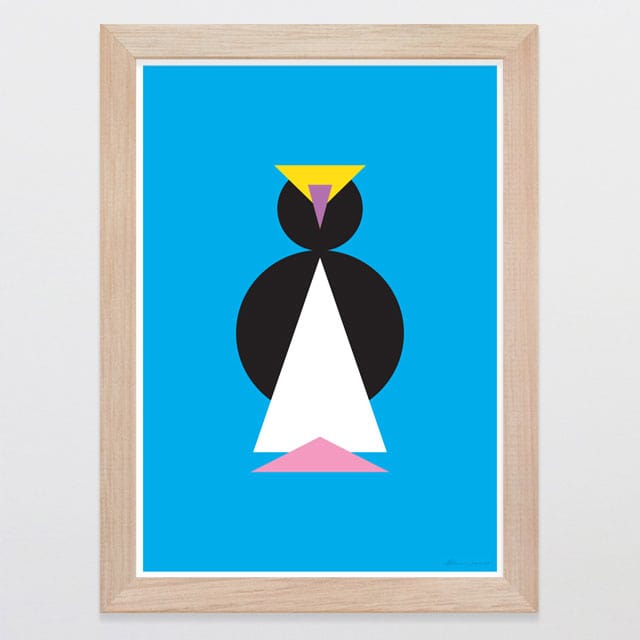 Glenn Jones Art Geometric Hoiho Art Print A4 / Oak