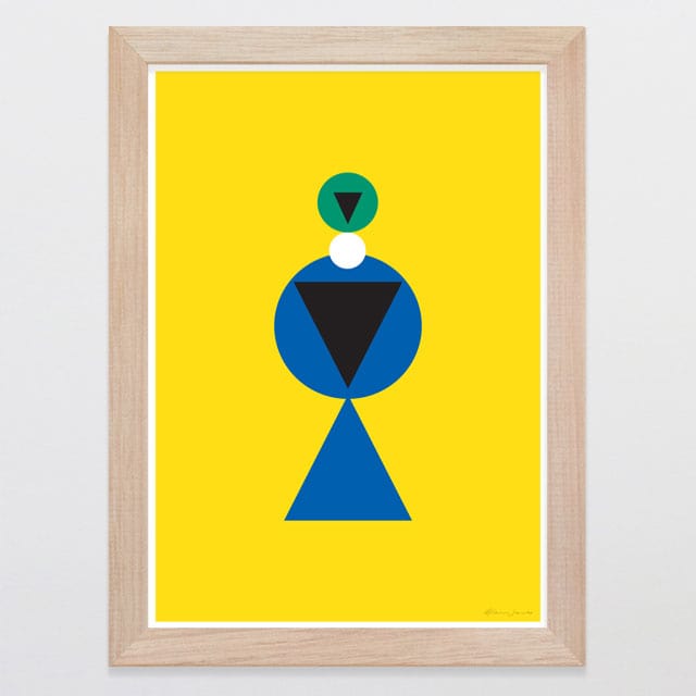 Glenn Jones Art Geometric Tui Art Print A4 / Oak