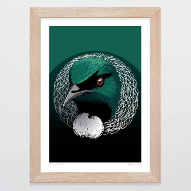 Glenn Jones Art In The Shadows Art Print Art Print A4 / Oak