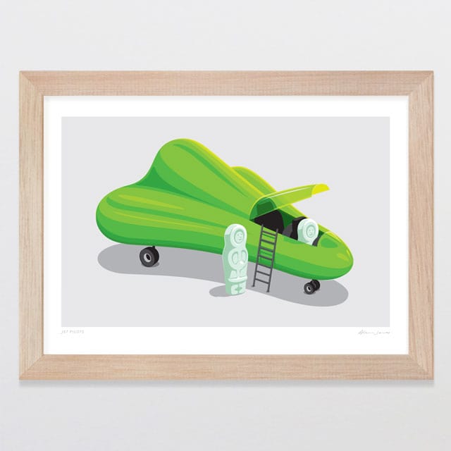 Glenn Jones Art Jet Pilots Art Print Art Print A4 / Oak