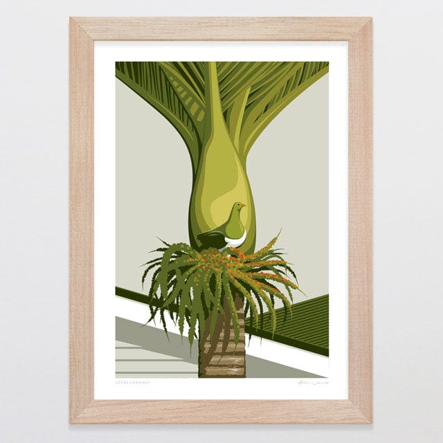 Glenn Jones Art Local Lookout Art Print Art Print A4 / Oak