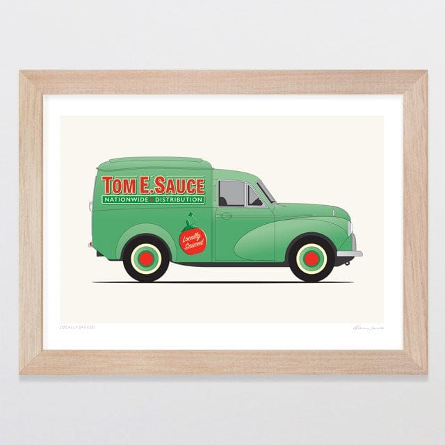 Glenn Jones Art Locally Sauced Art Print Art Print A4 / Oak
