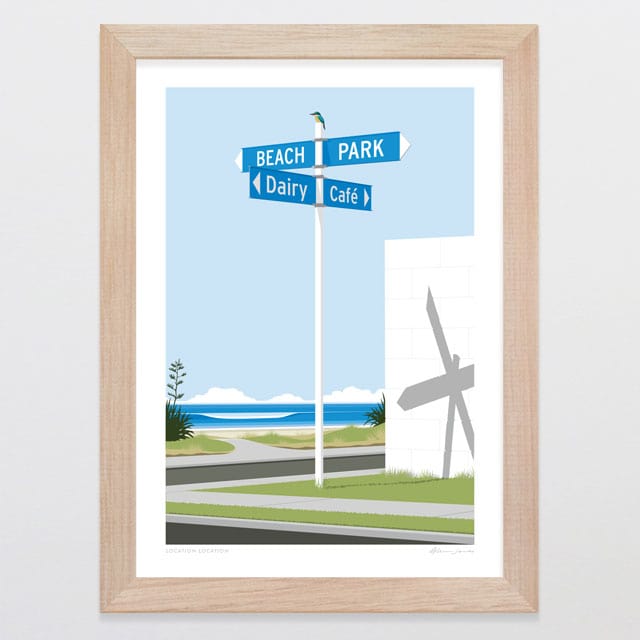 Glenn Jones Art Location Location Art Print Art Print A4 / Oak