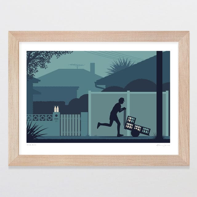 Glenn Jones Art Milk Run Art Print Art Print A4 / Oak